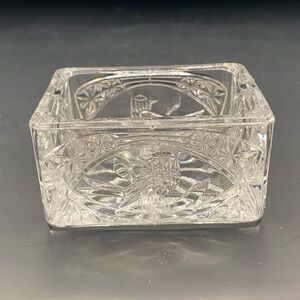 Vintage Hofbauer Byrdes Crystal Glass Trinket Box